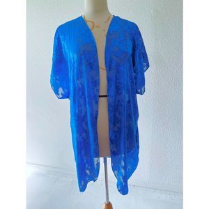 Vintage Colesce Couture Sheer Floral Robe